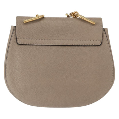 Chloe Drew Crossbody Bag Leather, BEIGE, LEATHER, Shoulder bag