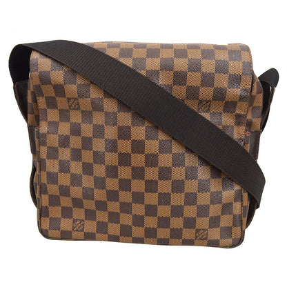 Louis Vuitton Naviglio Damier, Brown, Canvas, Shoulder Bag