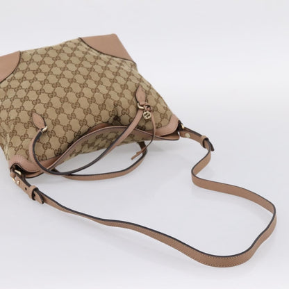 Gucci Bree Convertible Top Handle GG Canvas with Leather, Beige, Canvas, Handbag