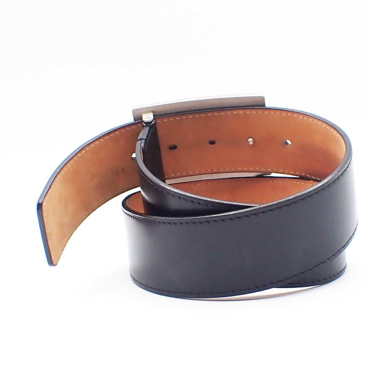 Louis Vuitton Voyage Buckle Belt Leather, Black, Leather, Belt