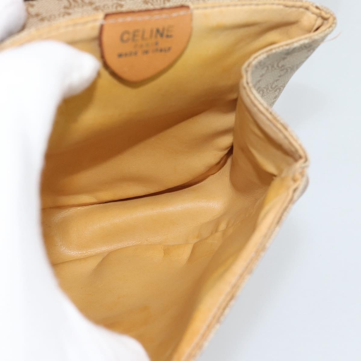 Celine Vintage Macadam Canvas and Leather, Beige, Canvas, Shoulder Bag