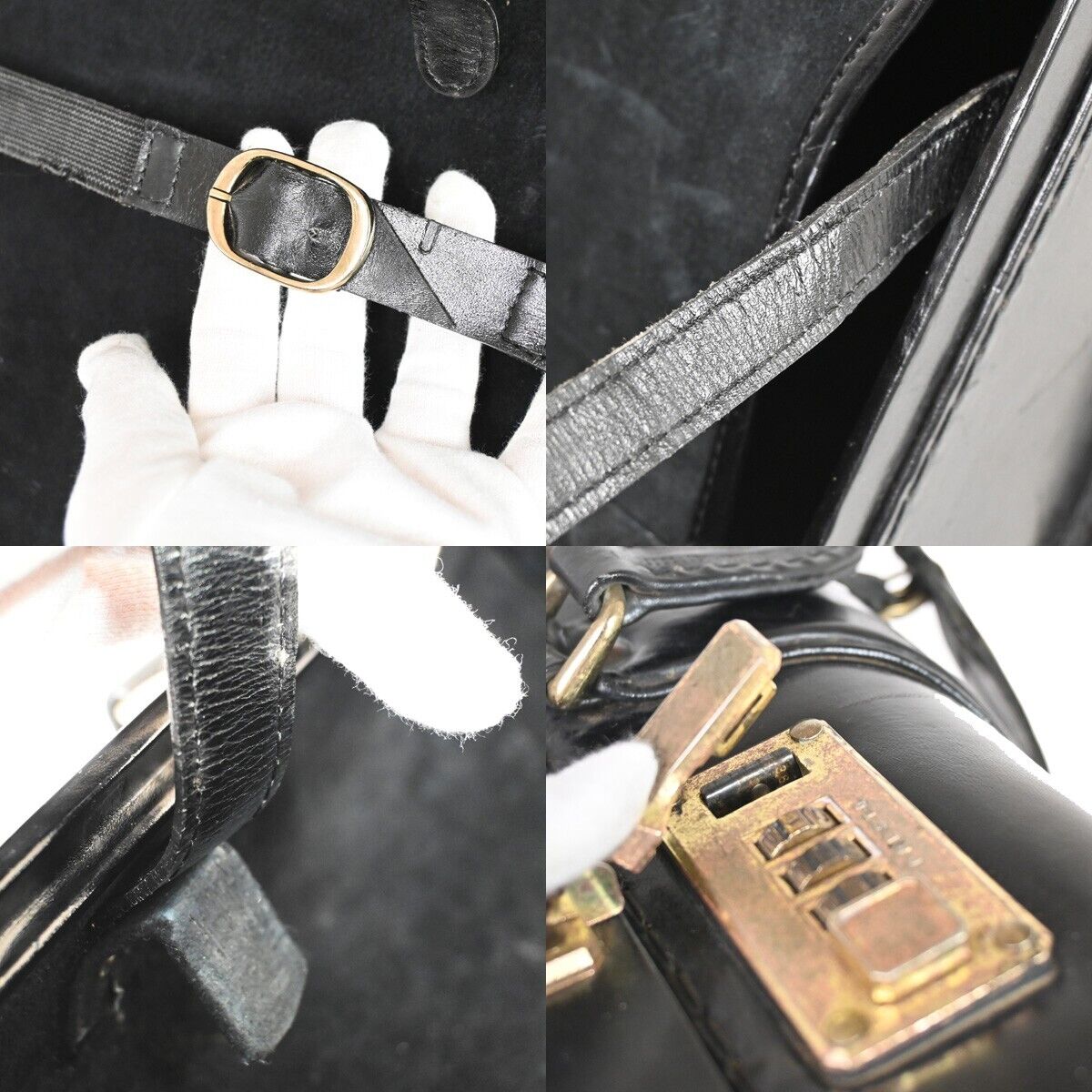 Cartier, Black, Leather, briefcase