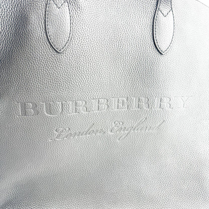 Burberry Remington Embossed Leather, Black, Leather, Tote Bag