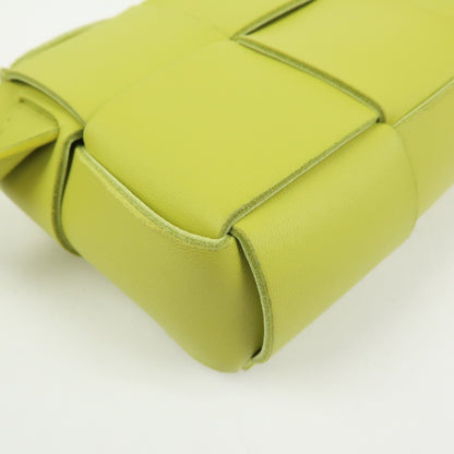 Bottega Veneta Cassette Belt Maxi Intrecciato Leather, Green, Leather, Clutch