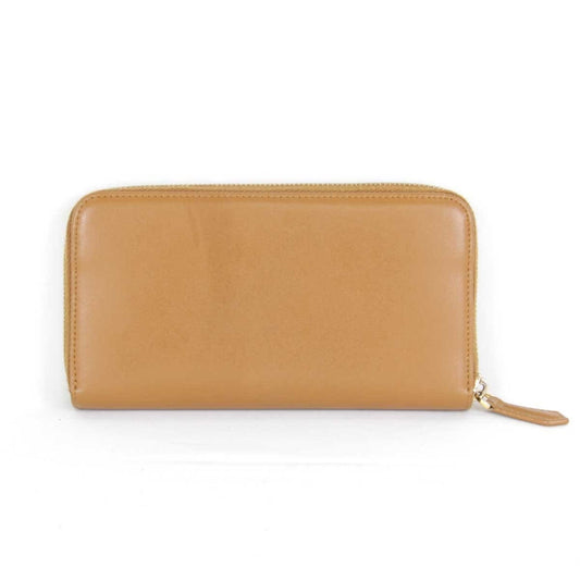 Fendi Dotcom Zip Around Wallet Leather, CAMEL, LEATHER, Wallets