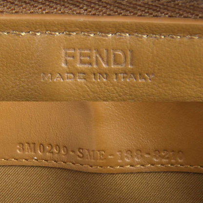 Fendi Dotcom Zip Around Wallet Leather, CAMEL, LEATHER, Wallets