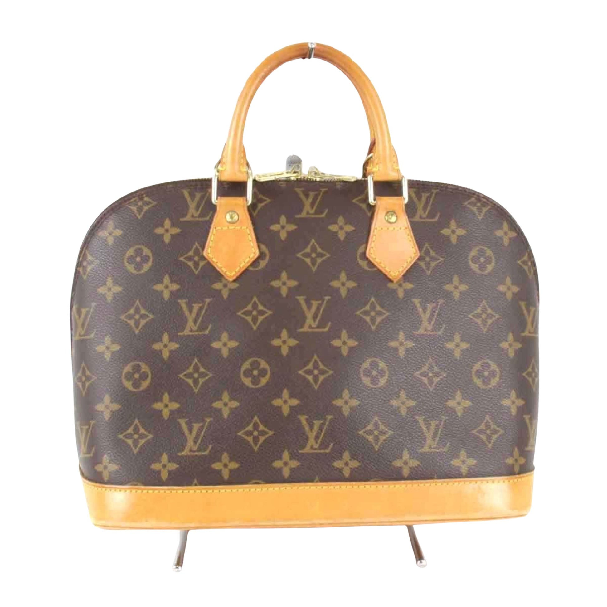 Louis Vuitton Alma, Brown, Canvas, handbag