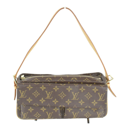 Louis Vuitton Viva Cité, Brown, Canvas, shoulder