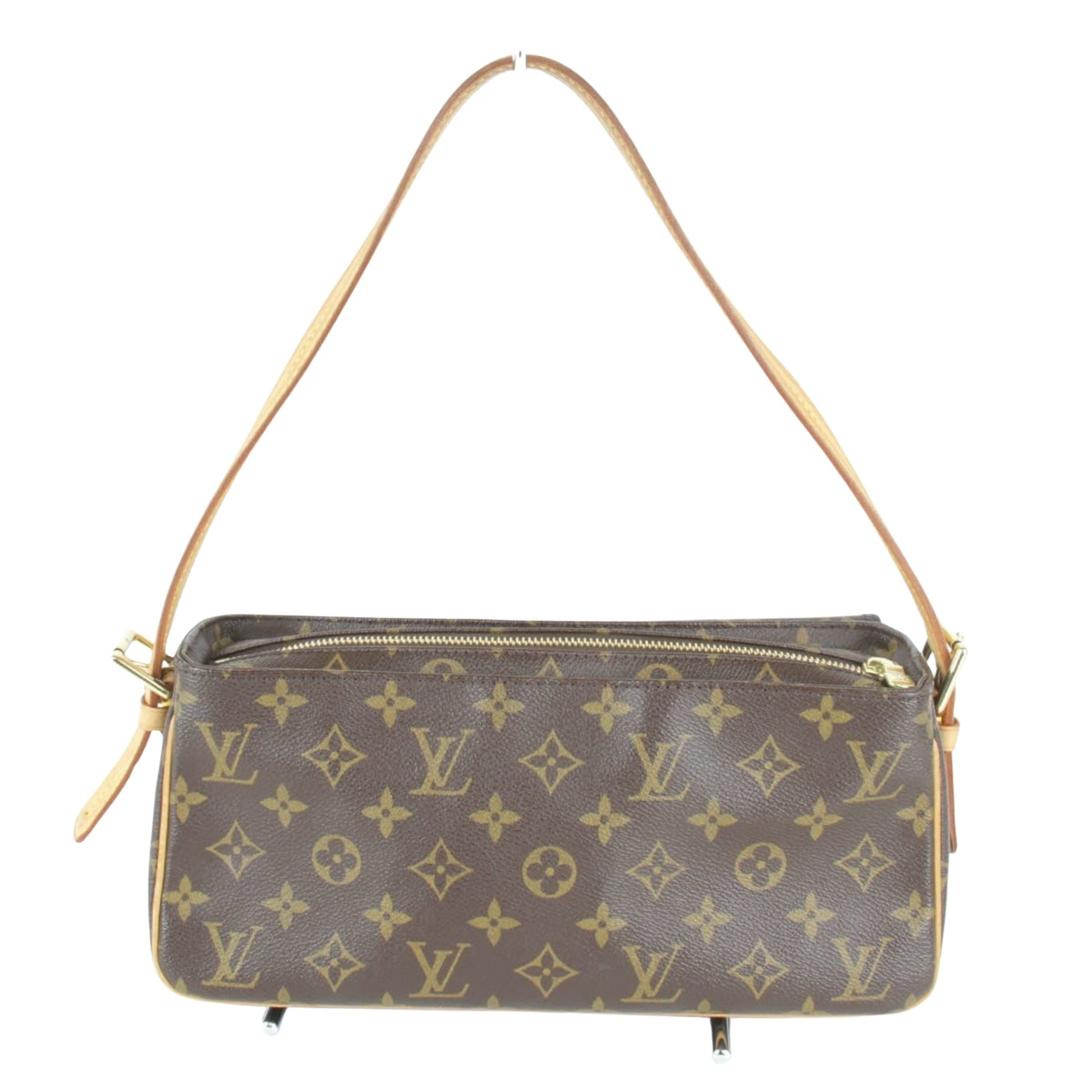 Louis Vuitton Viva Cité, Brown, Canvas, shoulder