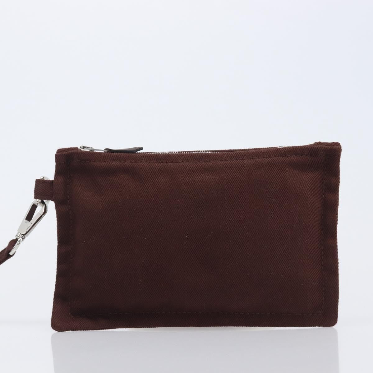 Hermes Valparaiso Toile and Leather, Brown, Canvas, Handbag