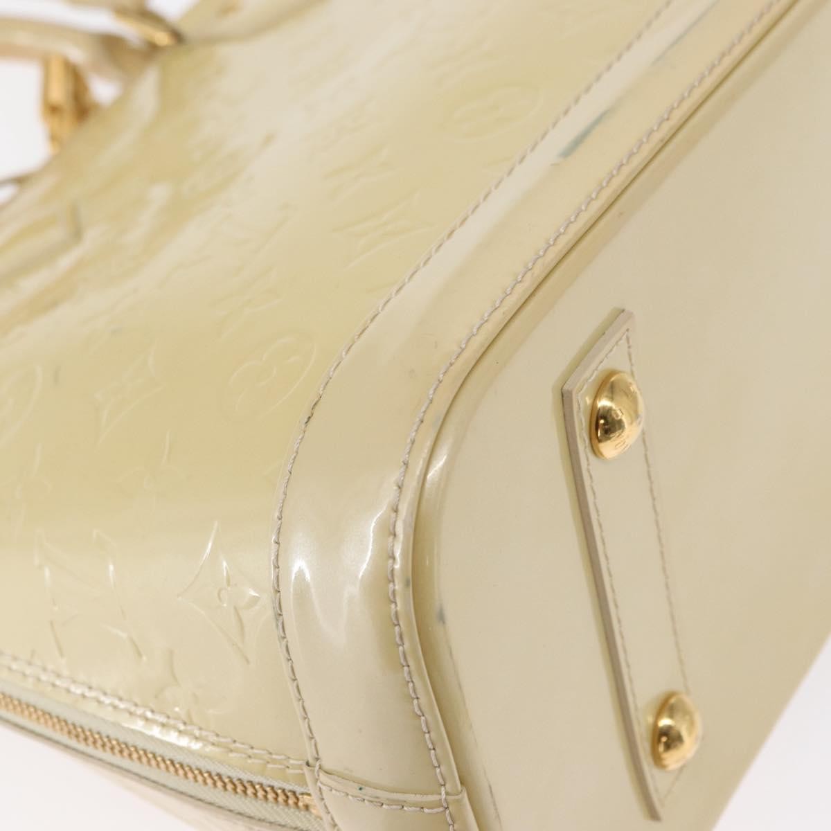 Louis Vuitton Alma Monogram Vernis, Beige, Patent Leather, Handbag