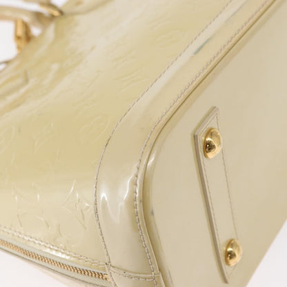 Louis Vuitton Alma Monogram Vernis, Beige, Patent Leather, Handbag