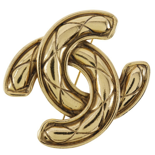 Chanel Cc, Gold, Metal, brooch