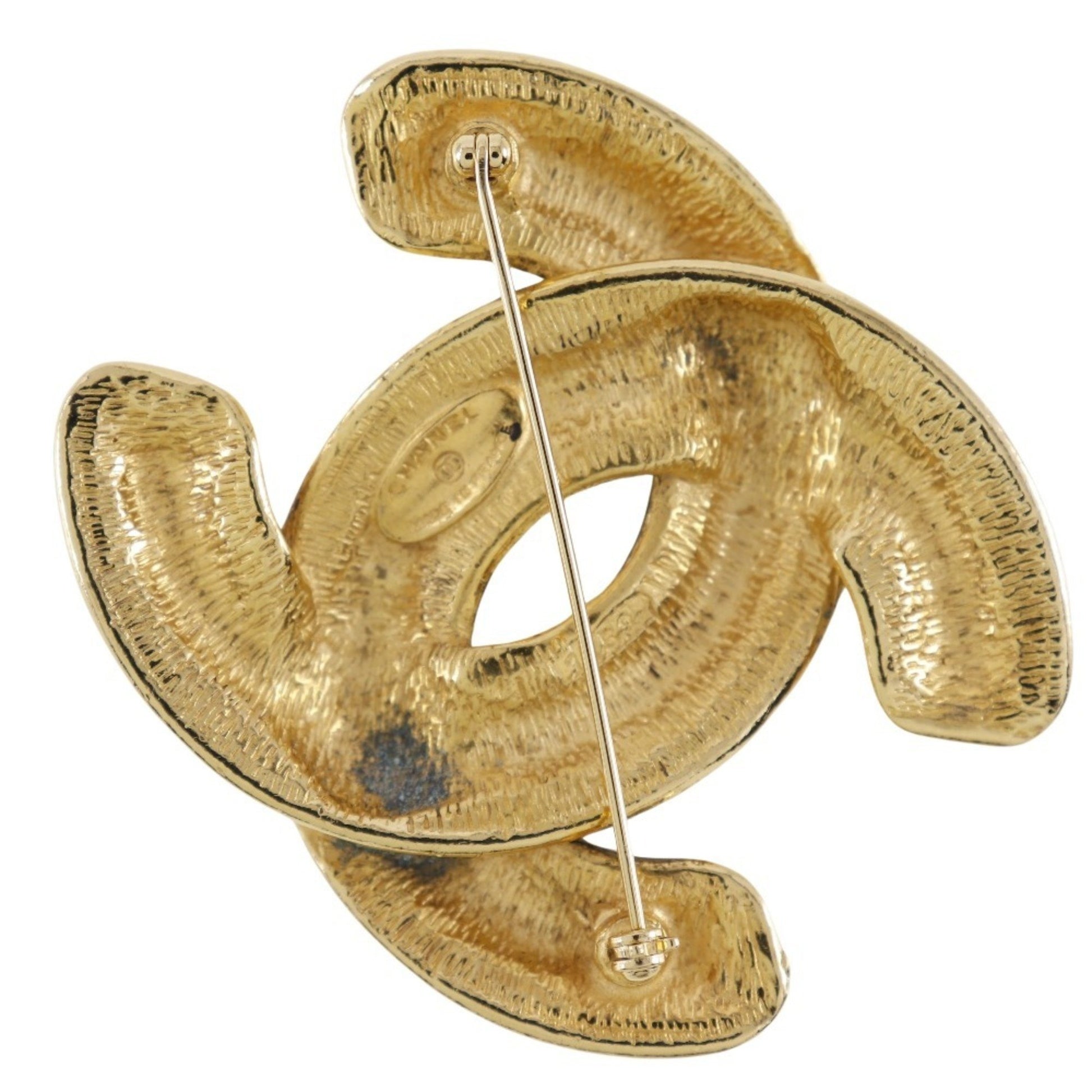 Chanel Cc, Gold, Metal, brooch