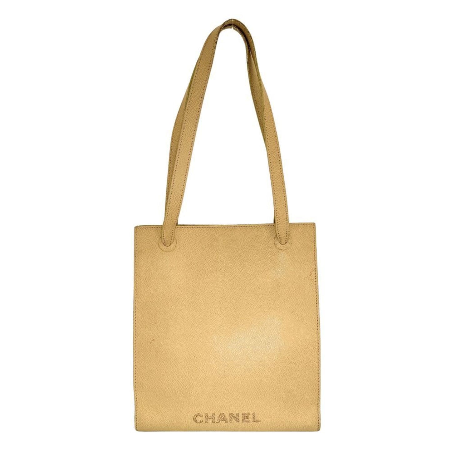 Chanel, Beige, Leather, shoulder