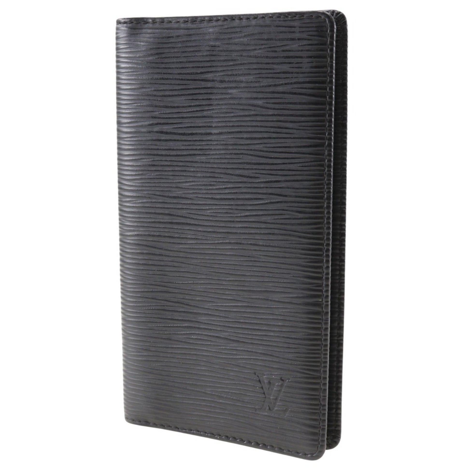 Louis Vuitton Brazza Long Bifold wallet epi leather, BLACK, LEATHER, Wallets