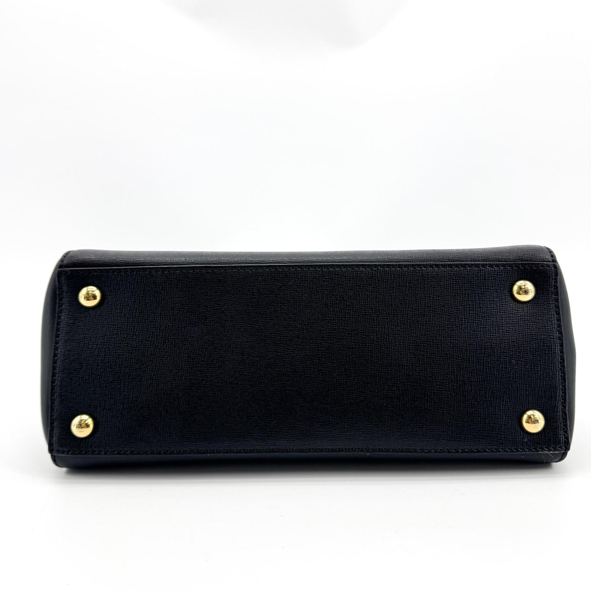 Fendi 2Jours Leather, Black, Calfskin, Handbag