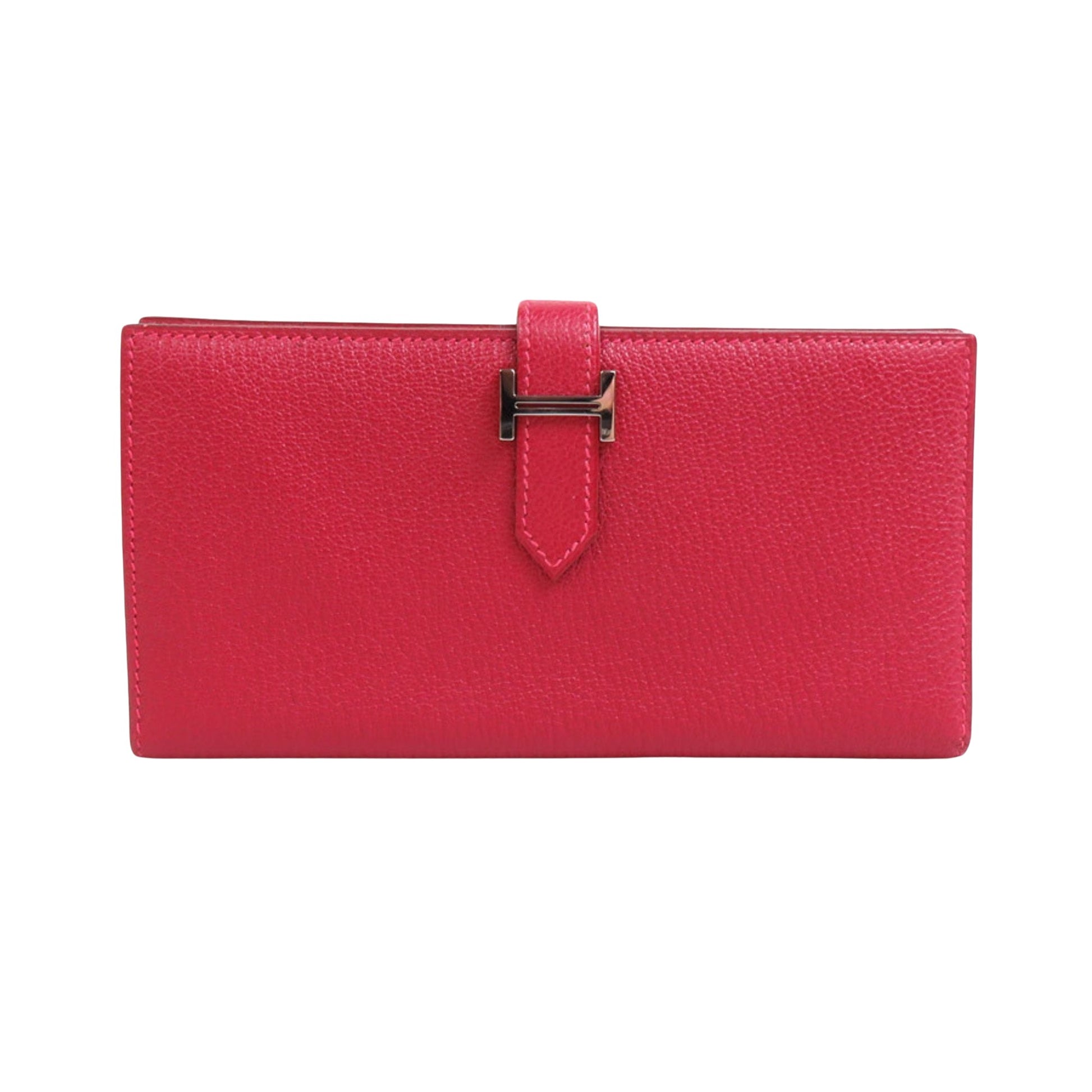 Hermès Béarn, Red, Leather, wallet