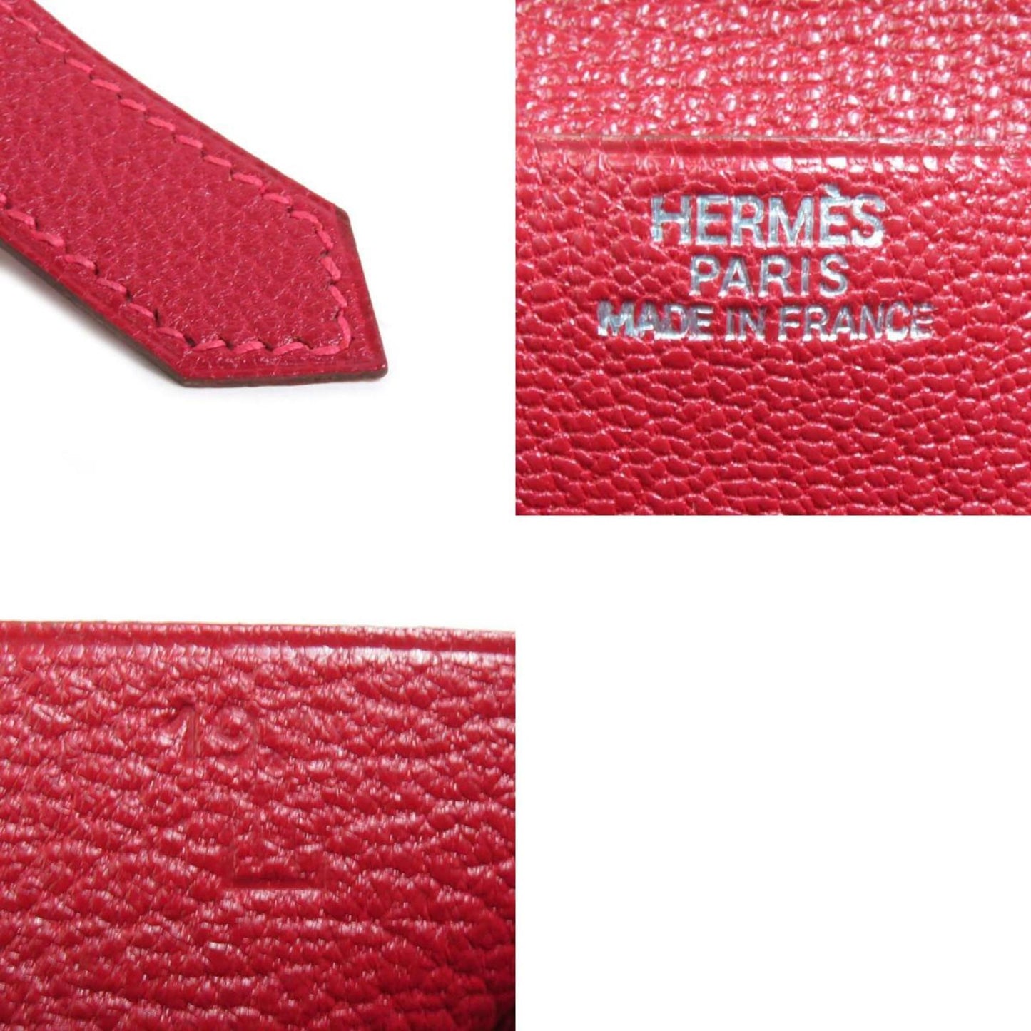 Hermès Béarn, Red, Leather, wallet