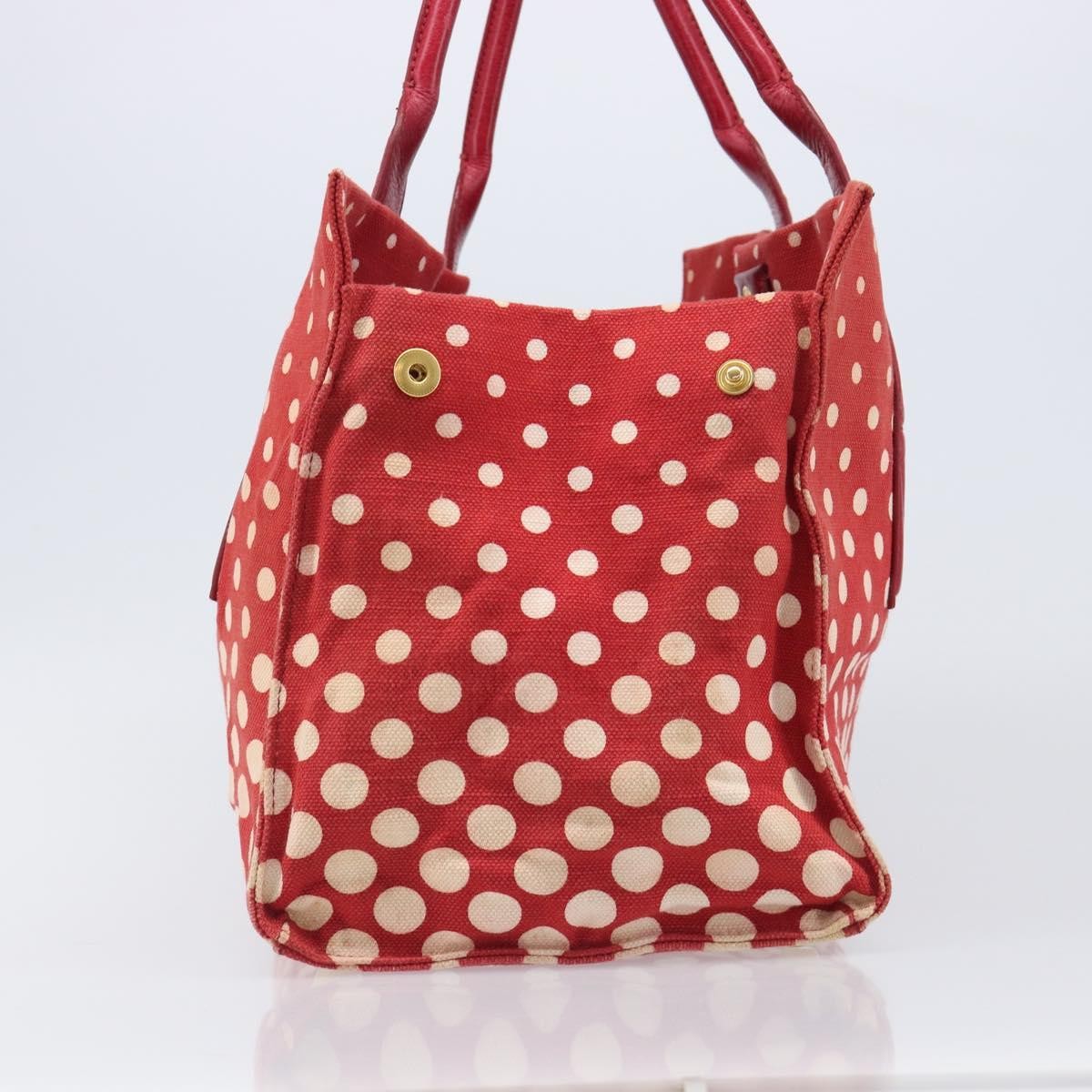 Miu Miu Beau Top Handle Leather, Red, Canvas, Handbag
