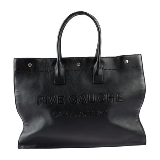 Saint Laurent Rive Gauche, Black, Leather, handbag