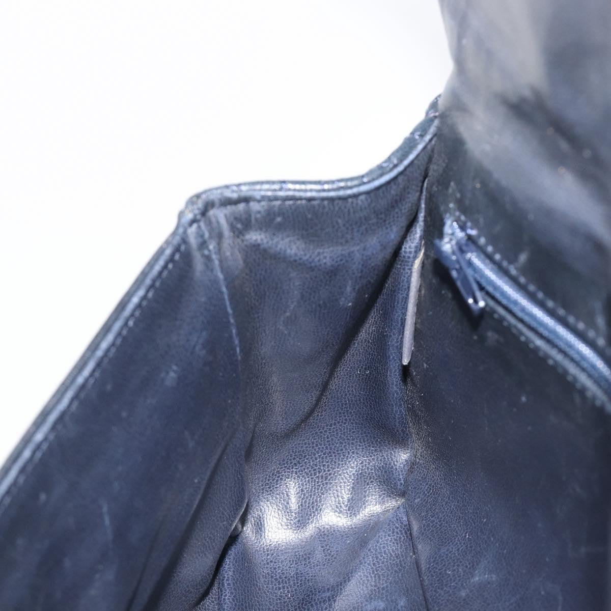 Bally Vintage Quilted Leather, Navy, Leather, Shoulder Bag