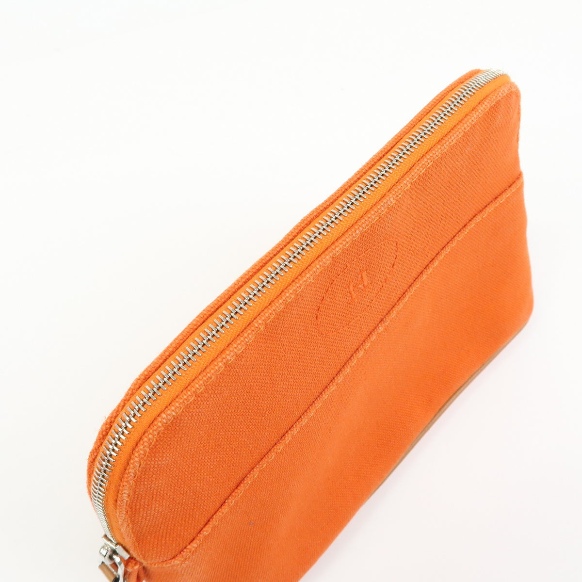 Hermes Bolide Travel Canvas, Orange, Canvas, Clutch