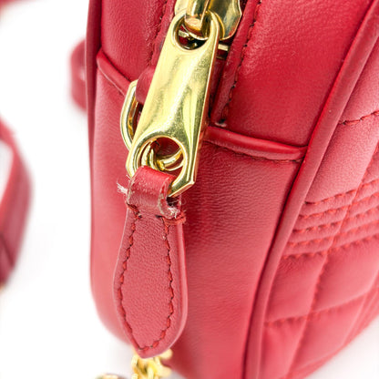 Burberry TB Camera Quilted Leather, Gold, Leather, Shoulder Bag