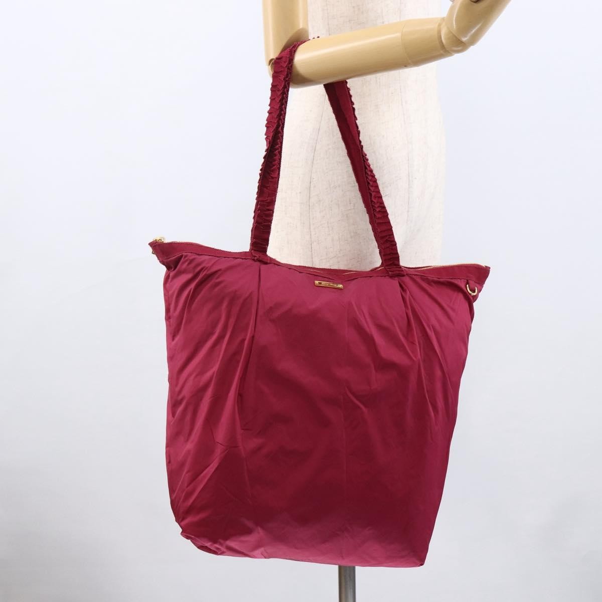Miu Miu Tote Nylon, Pink, Nylon, Handbag