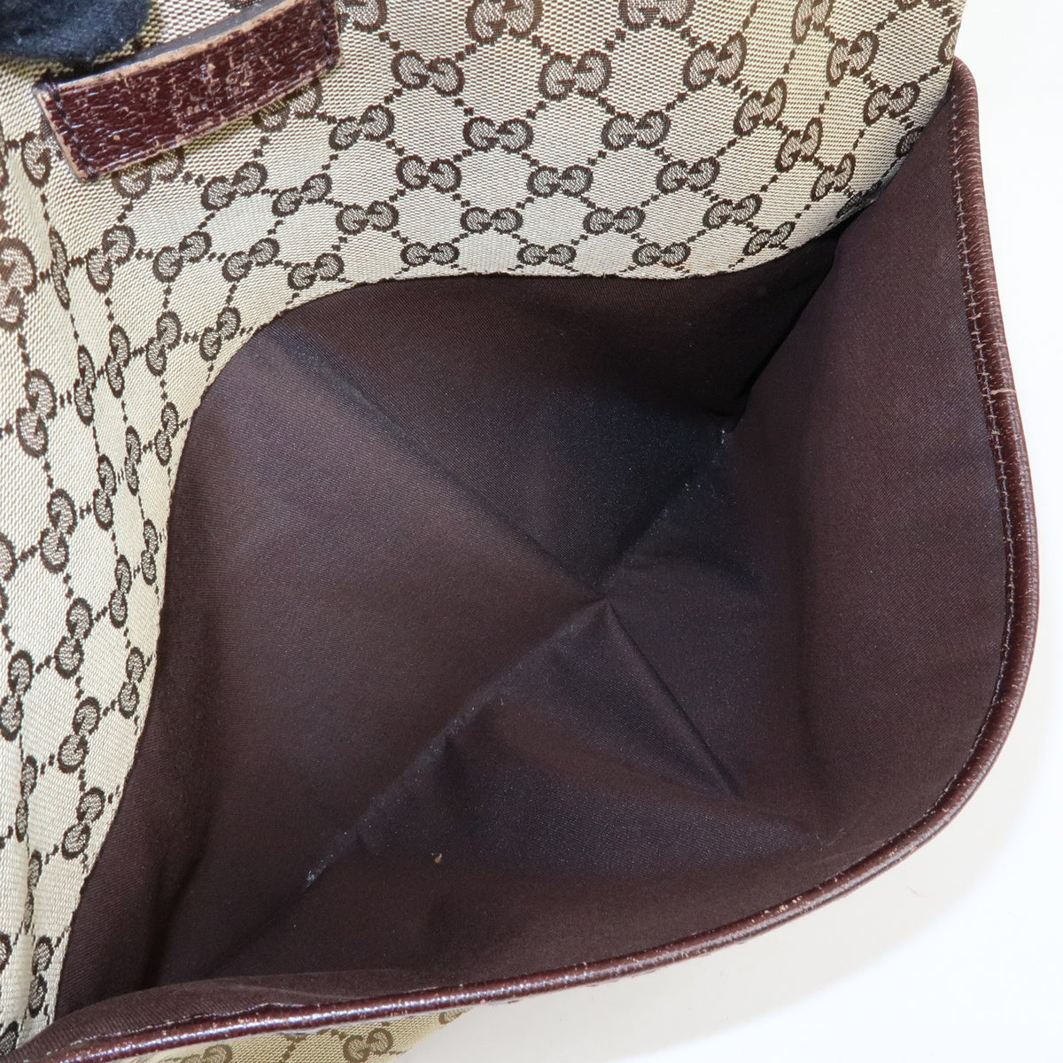 Gucci Web Strap Messenger GG Canvas, Beige, Canvas, Handbag