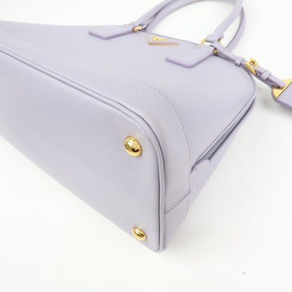Prada Open Promenade Saffiano Leather, Purple, Leather, Handbag