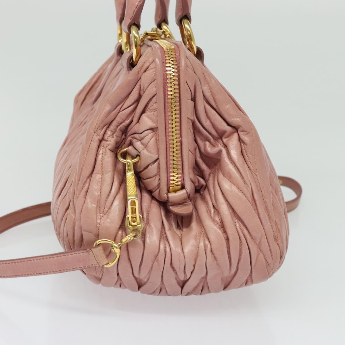 Miu Miu Madras Bowler Bag Matelasse Leather, PINK, LEATHER, Handbag