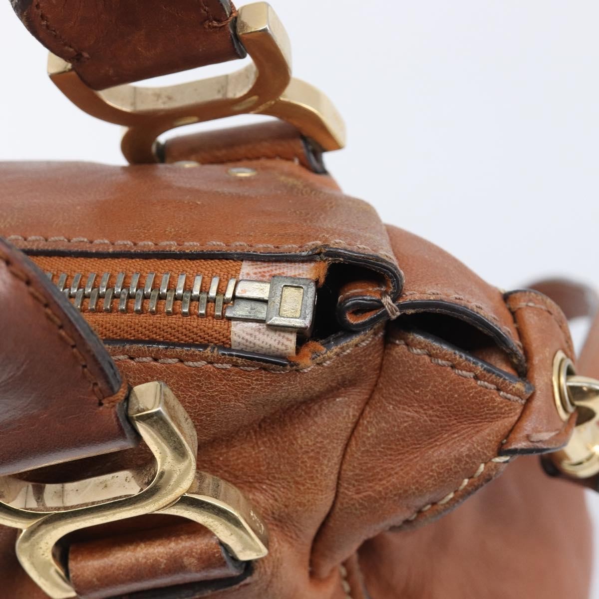 Chloe Marcie Satchel Leather, Brown, Leather, Handbag