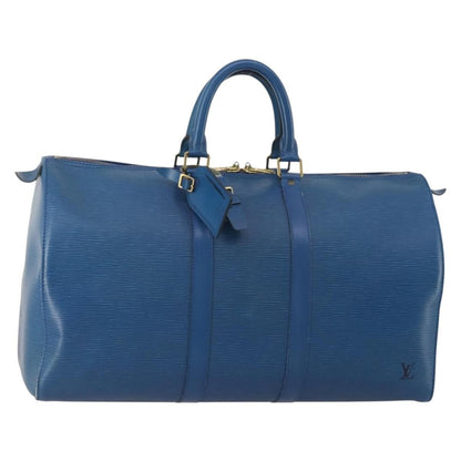 Louis Vuitton Keepall Bag Epi Leather, Blue, Leather, Travel Bag