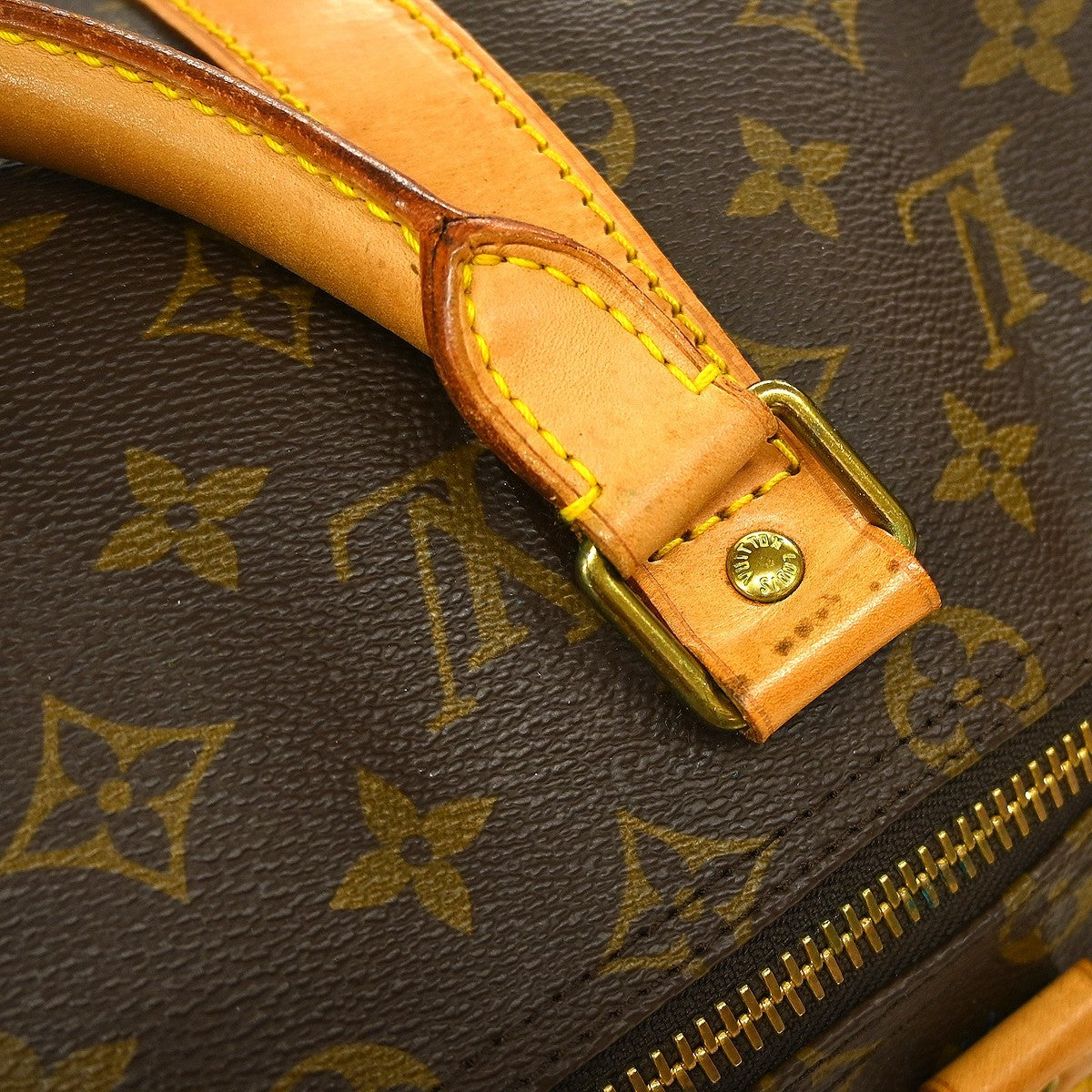 Louis Vuitton Keepall Bandoulière Monogram, Brown, Canvas, Travel Bag