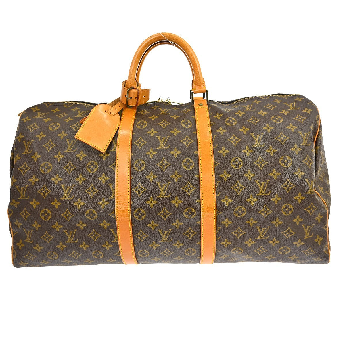 Louis Vuitton Keepall Monogram, Brown, Canvas, Travel Bag