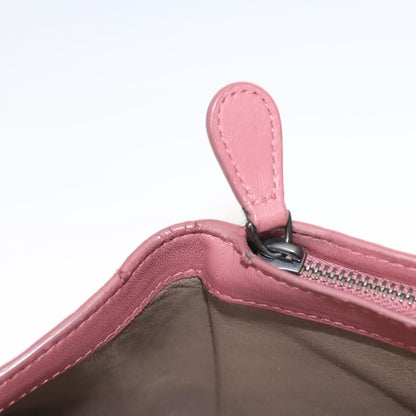 Bottega Veneta Bifold Coin Pocket Card Holder Intrecciato Nappa, Pink, Leather, Wallet