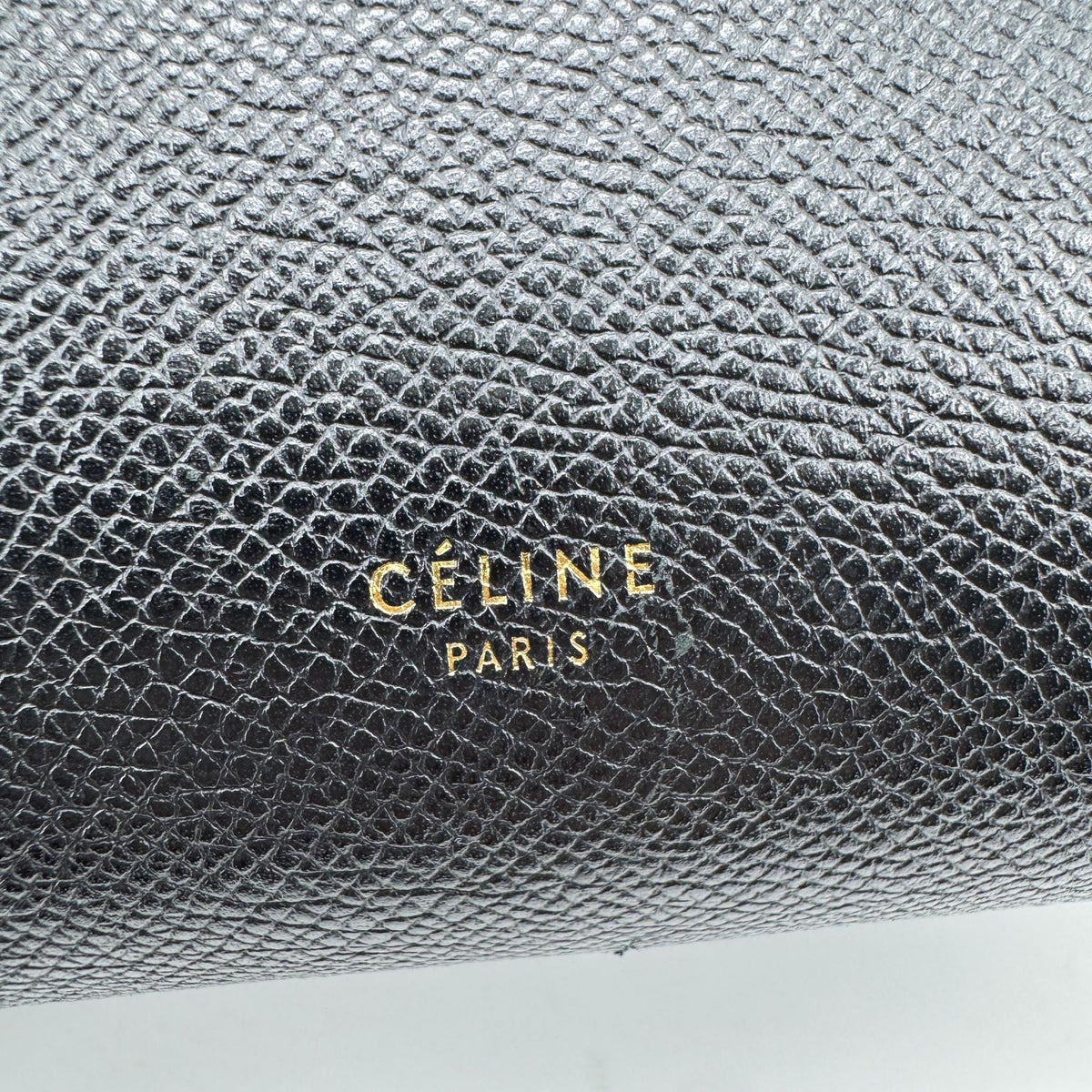 Celine Belt Calfskin, Black, Leather, Handbag