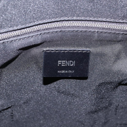 Fendi Fiend Nylon with Printed Leather, Black, Nylon, Backpack