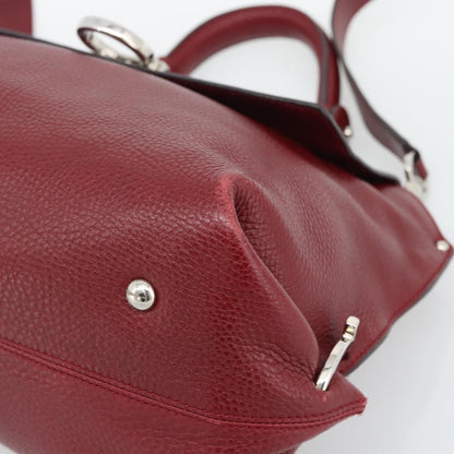 Salvatore Ferragamo Sofia Satchel Leather, Red, Leather, Handbag