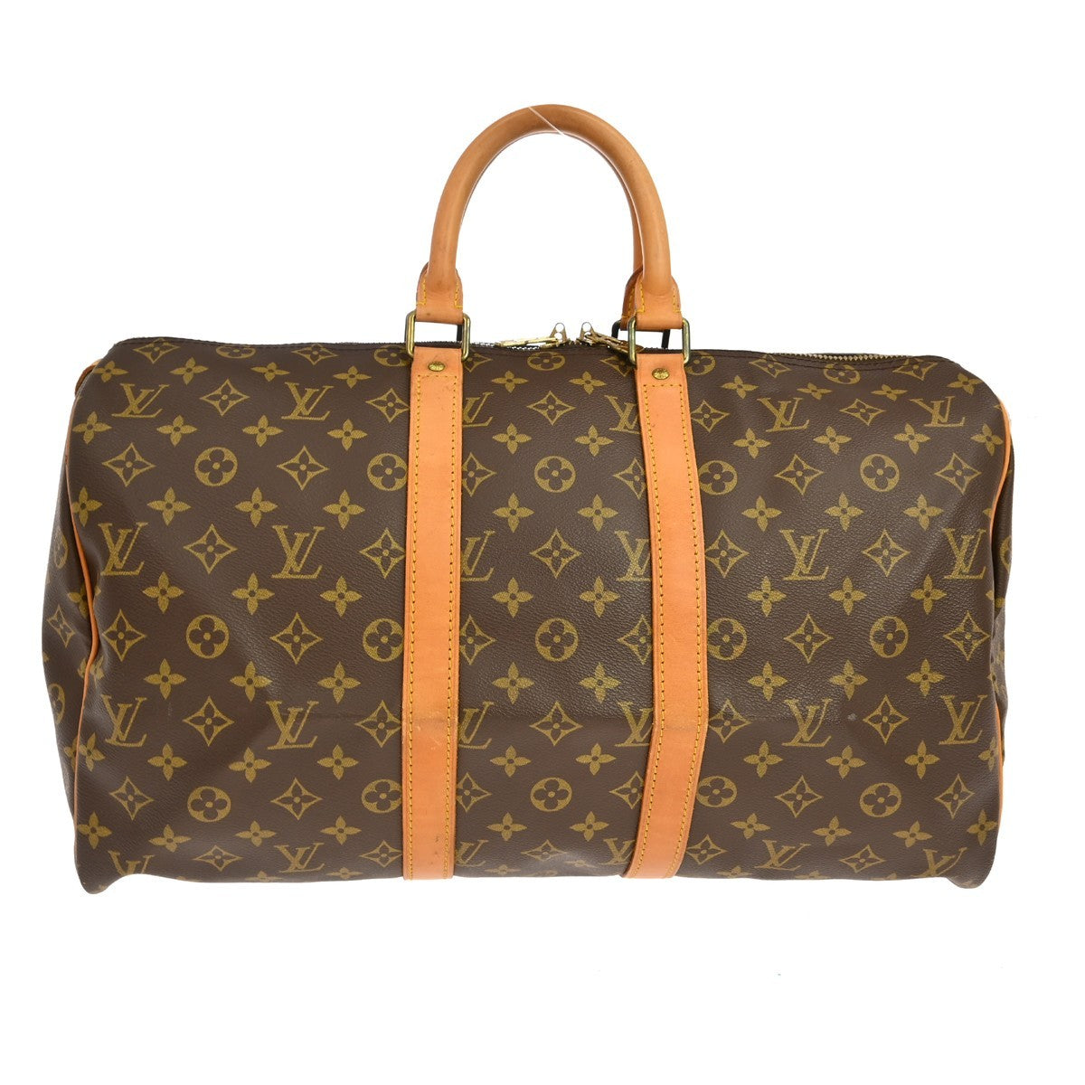 Louis Vuitton Keepall Monogram, Brown, Canvas, Travel Bag