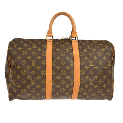 Louis Vuitton Keepall Monogram, Brown, Canvas, Travel Bag
