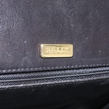 Bally Vintage Chain Quilted Leather, Black, Leather, Shoulder Bag