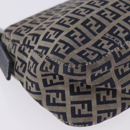 Fendi Baguette Zucca Canvas, Navy, Canvas, Handbag