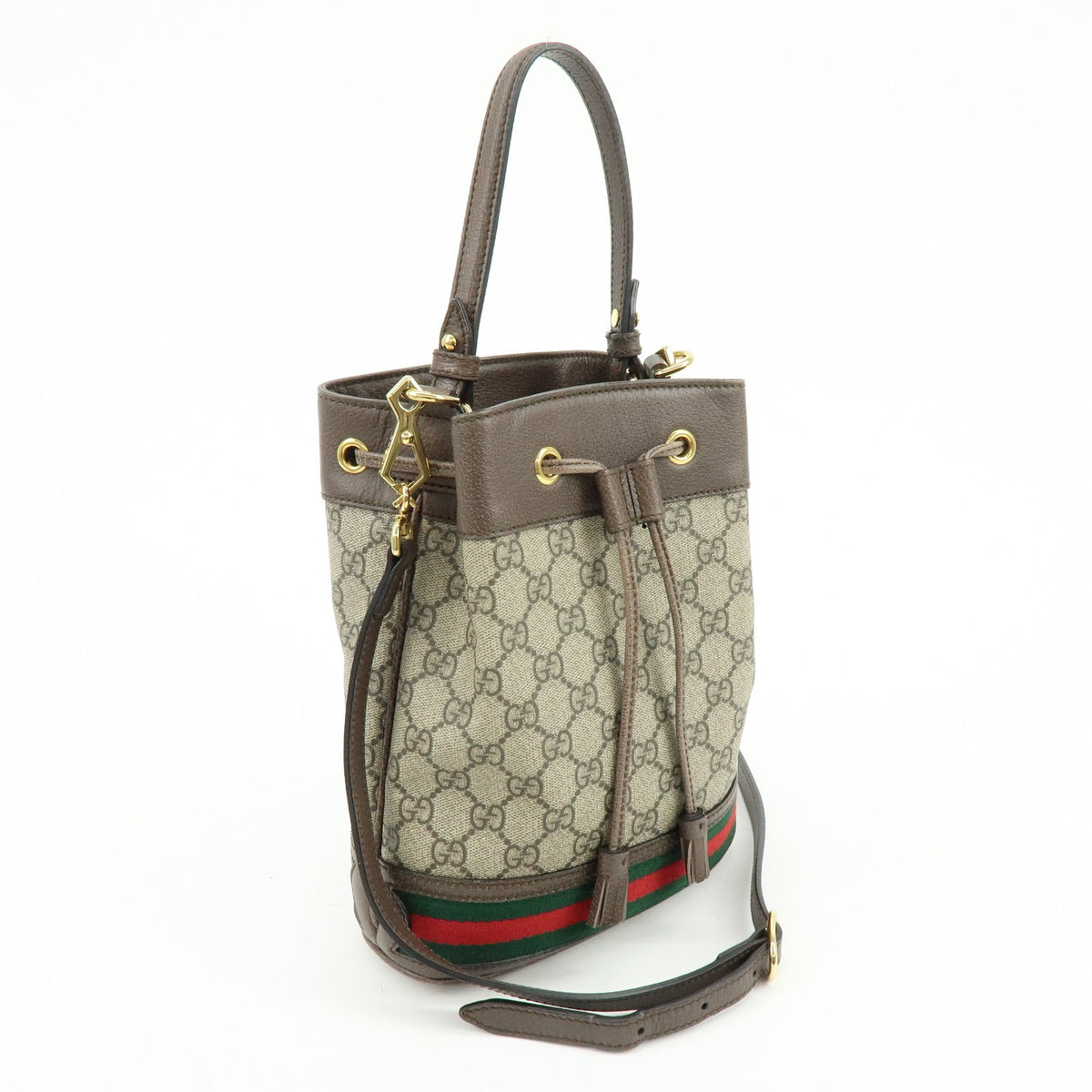 Gucci Ophidia Bucket GG Coated Canvas, Beige, Canvas, Handbag