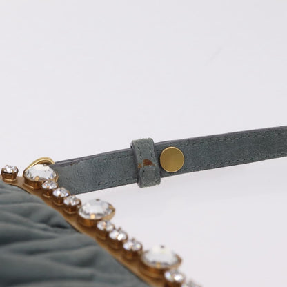 Miu Miu Matelassé Frame Clutch Matelassé Leather, Gray, Suede, Clutch