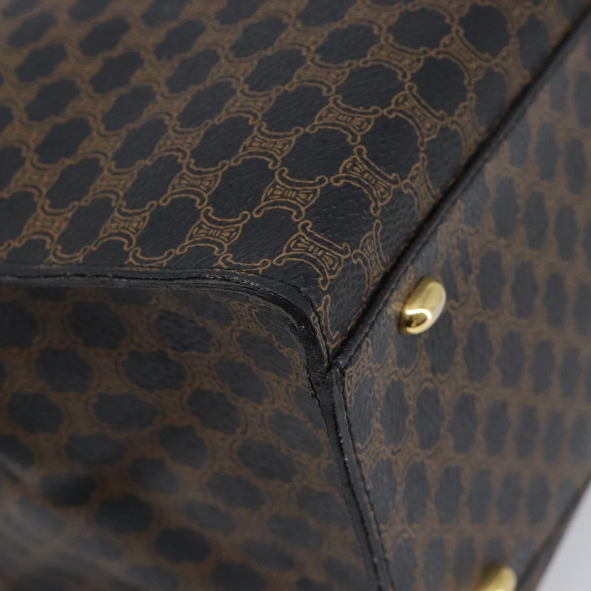 Celine Vintage Macadam Canvas, Black, PVC, Tote Bag
