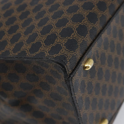 Celine Vintage Macadam Canvas, Black, PVC, Tote Bag