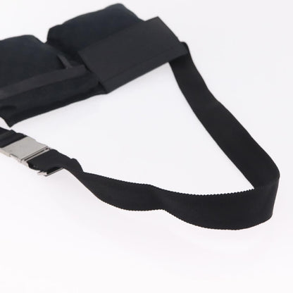 Gucci Vintage Double Web Belt Canvas, Black, Canvas, Shoulder Bag