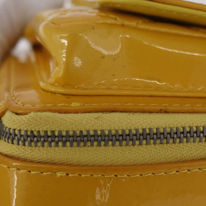 Chanel Pocket Box Camera Case Quilted Patent, Yellow, Patent Leather, Crossbody Bag